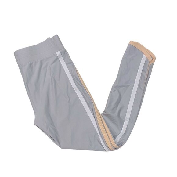 ENSMBL Align Curve Hem Legging Gray Peach White Stripe Size Small - Picture 3 of 6
